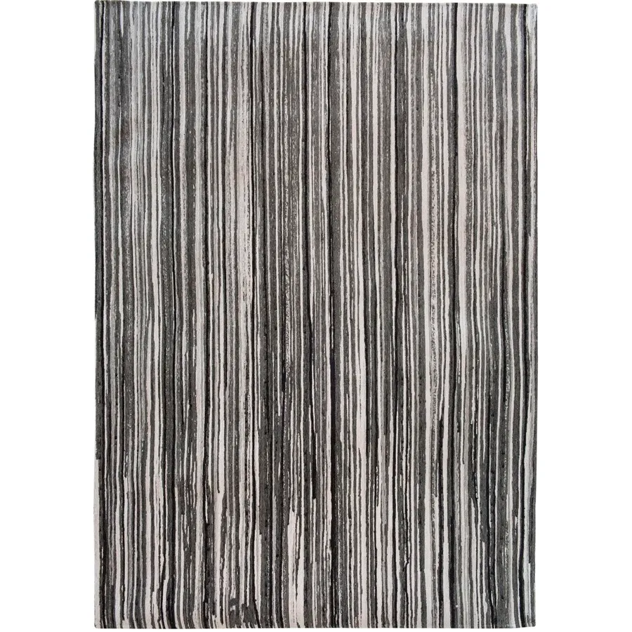 obrazek 1 Niecodzienny szaro czarny dywan w paski - GREY STRIPES 8630