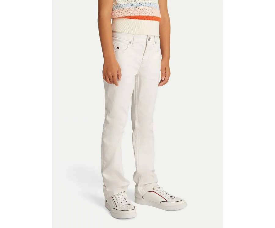 obrazek 1 Tommy Hilfiger Jeansy KG0KG08408 Biały Flare Fit