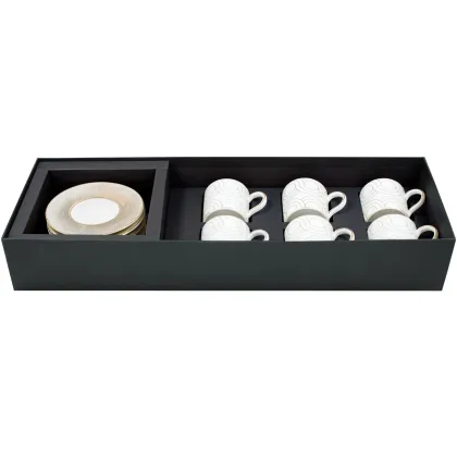 Zdjęcie Oryginalny porcelanowy komplet do kawy dla 6 osób - Porcel
