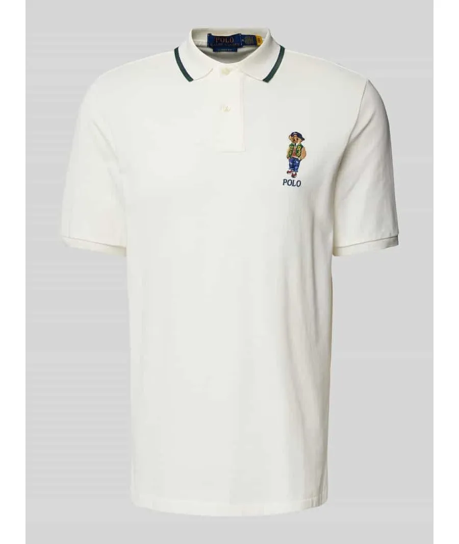 obrazek 1 Koszulka polo o kroju classic fit z wyhaftowanym motywem i logo
