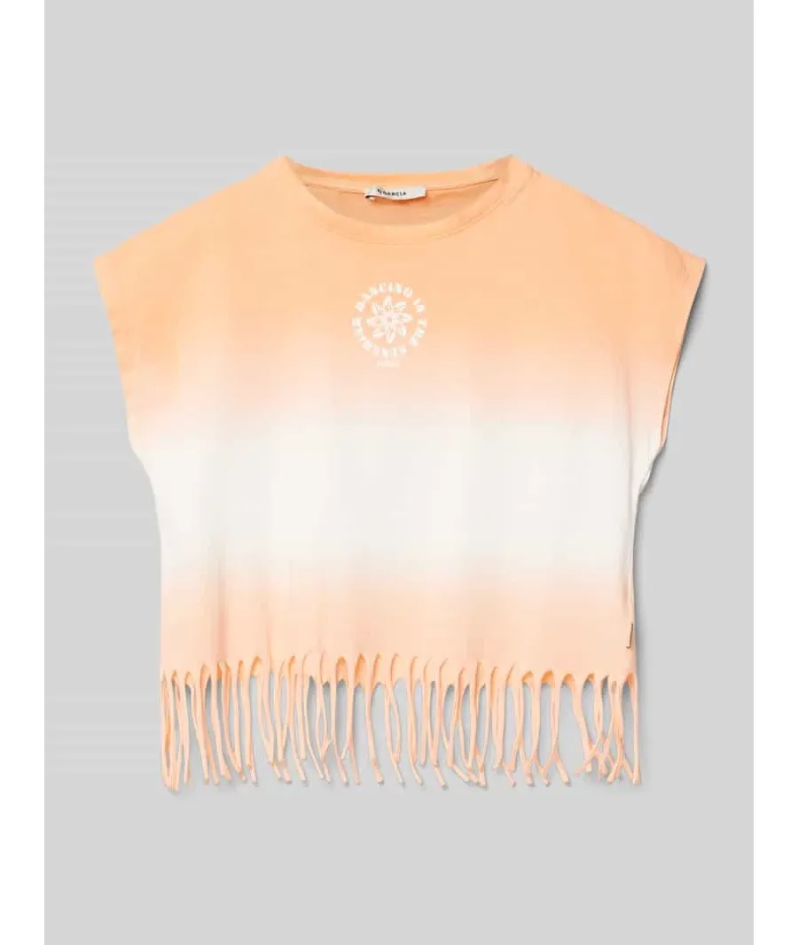 obrazek 1 T-shirt z postrzępionym dołem