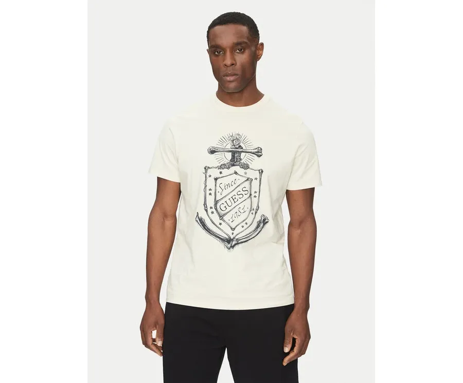 obrazek 1 Guess T-Shirt M5GI72 KBW41 Beżowy Regular Fit