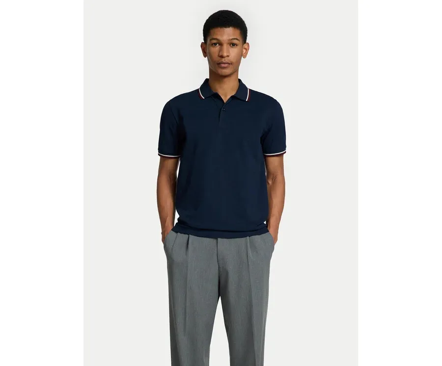 obrazek 1 Selected Homme Polo 16095852 Granatowy Slim Fit