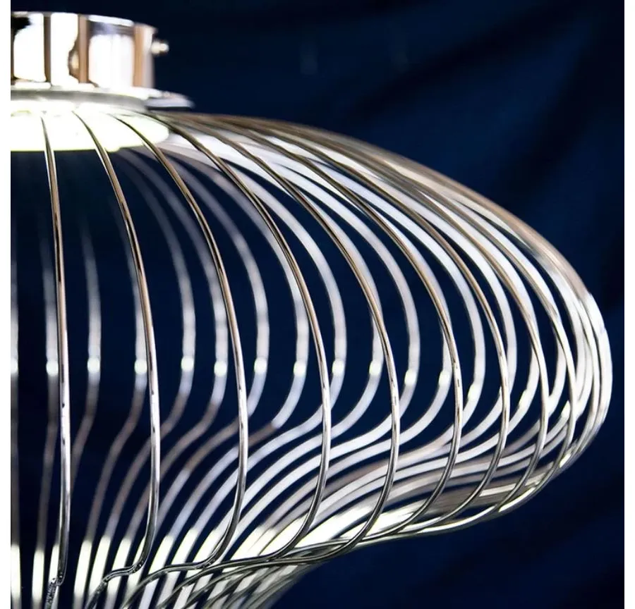 obrazek 3 Lampa sufitowa Onion ze stali i chromu