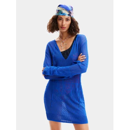 Zdjęcie Desigual Sukienka plażowa El Cairo 24SWMF03 Niebieski Regular Fit