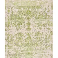 Picture A unique green hand-woven carpet from India - Jordan