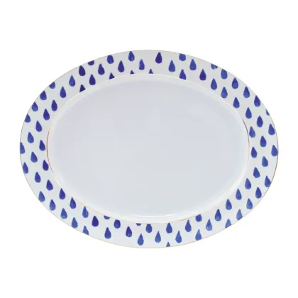 Zdjęcie Dekoracyjny owalny półmisek 35 cm wykonany z najwyższej jakości portugalskiej porcelany - Porcel