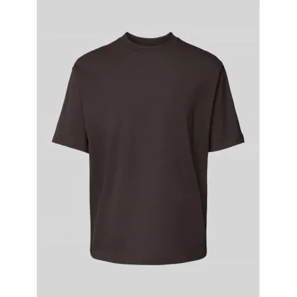 Zdjęcie T-shirt z prążkowanym okrągłym dekoltem