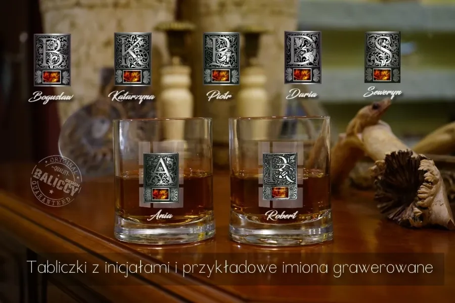 obrazek 2 Karafka i szklanki do whisky z bursztynem Legend - Insygnia