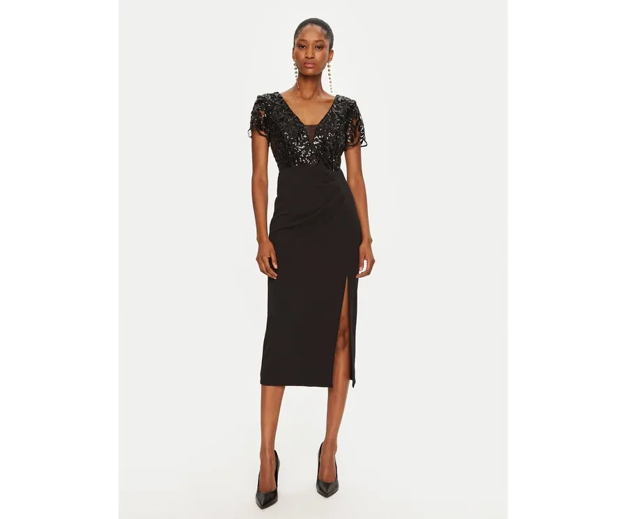 obrazek 1 Rinascimento Sukienka koktajlowa CFC0019731002 Czarny Regular Fit