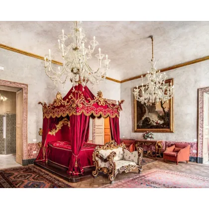 Zdjęcie Oryginalny szklany żyrandol w stylu weneckim - szkło murano wykonane ręcznie