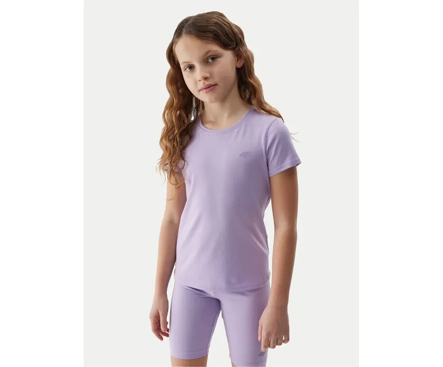 obrazek 1 4F T-Shirt 4FJWSS24TTSHF1110 Fioletowy Regular Fit