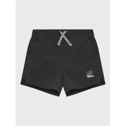 Zdjęcie Jack Wolfskin Szorty materiałowe Teen 1609871 Czarny Regular Fit