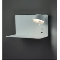 Zdjęcie Funkcjonalna lampa ścienna z wejściem USB i miejscem na telefon lub tablet