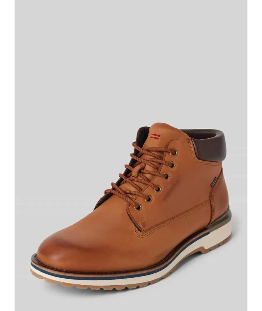 obrazek 1 Buty sznurowane ze skóry z wytłoczonym logo model ‘VARAS’