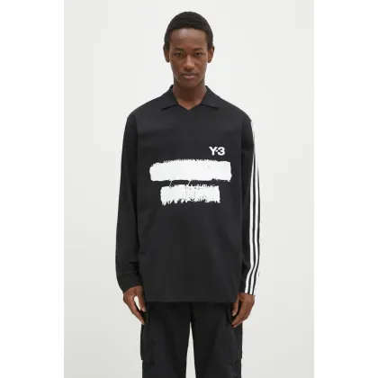 Zdjęcie Y-3 longsleeve Graphic Logo Longsleeve Tee męski kolor czarny z nadrukiem JN4876