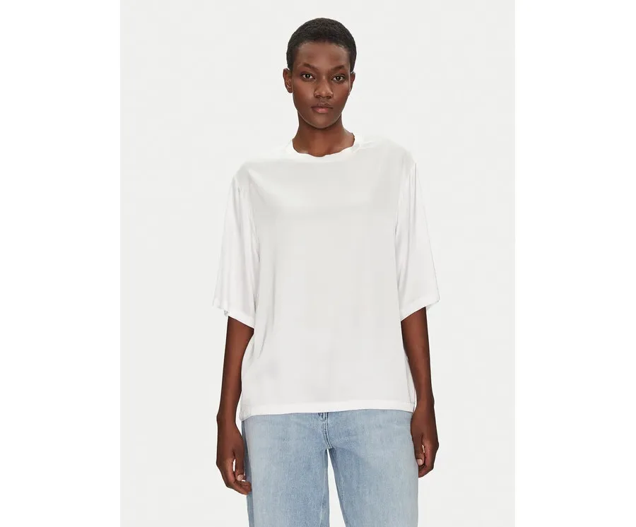 obrazek 1 ViCOLO Bluzka TD0013 Biały Relaxed Fit