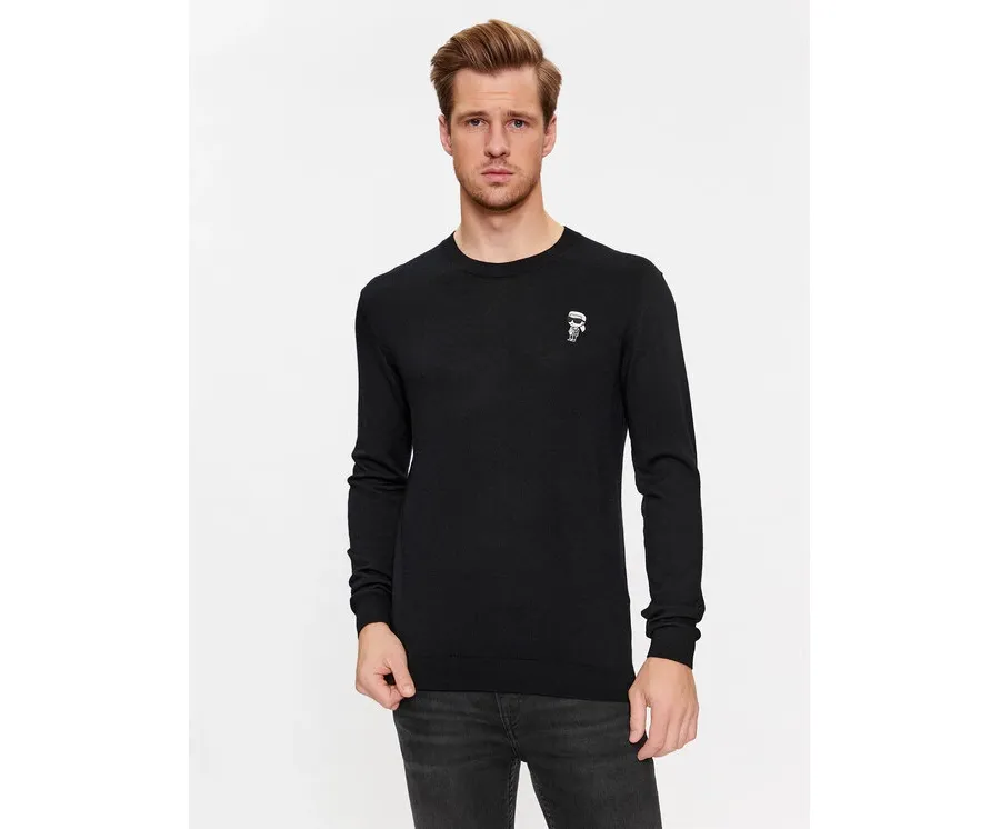 obrazek 1 KARL LAGERFELD Sweter 655013 534399 Czarny Regular Fit