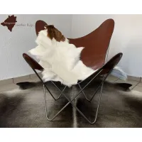 Zdjęcie Dywan z naturalnej skóry koziej do salonu - 108x70 cm