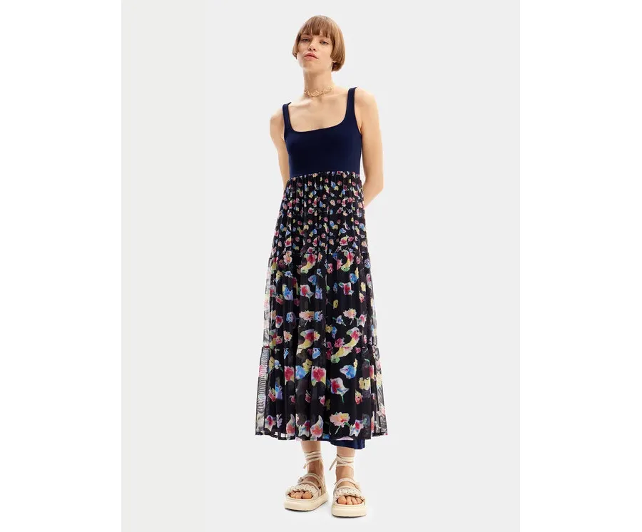 obrazek 1 Desigual Sukienka letnia Vancouver 24SWVK58 Granatowy Regular Fit