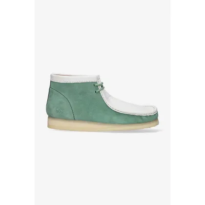 Zdjęcie Clarks Originals botki zamszowe Wallabee Boot męskie kolor zielony 26165078