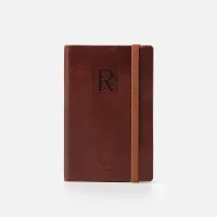 Picture Stylish leather notebook with embossed letter R