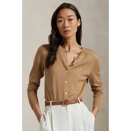 Zdjęcie Polo Ralph Lauren kardigan wełniany kolor beżowy 211961279