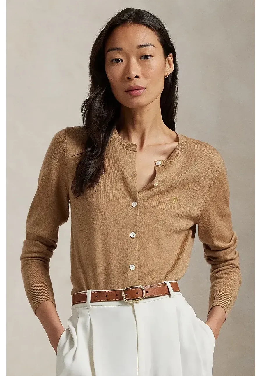 obrazek 1 Polo Ralph Lauren kardigan wełniany kolor beżowy 211961279