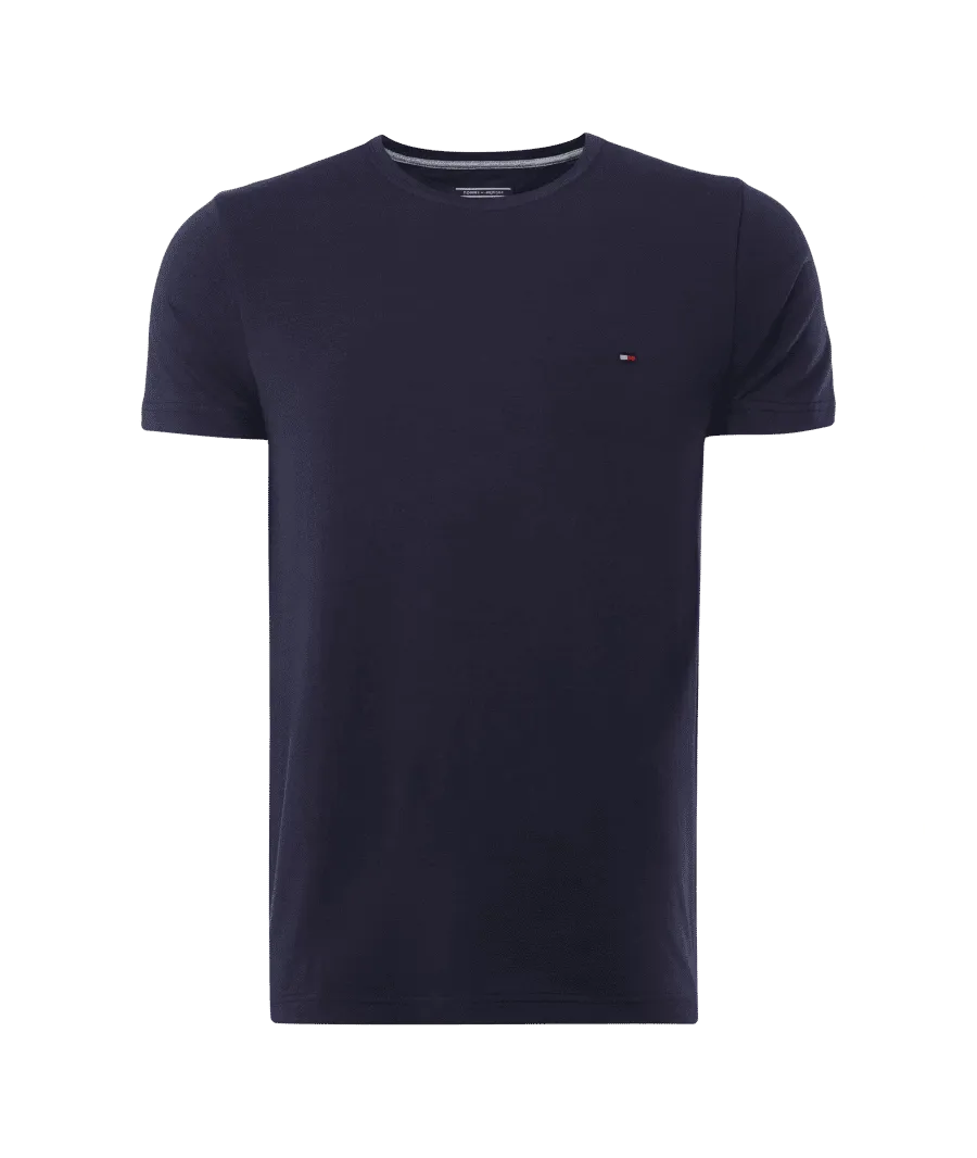 obrazek 1 Tommy Hilfiger T-Shirt Core Stretch MW0MW27539 Granatowy Slim Fit