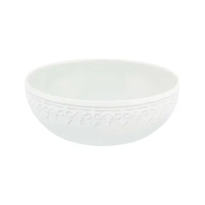 Zdjęcie Miska na płatki z porcelany Ornament z białą płaskorzeźbą - Vista Alegre