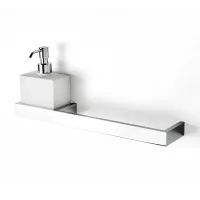Picture Elegant Italian towel holder and soap dispenser for the bathroom – 3SC