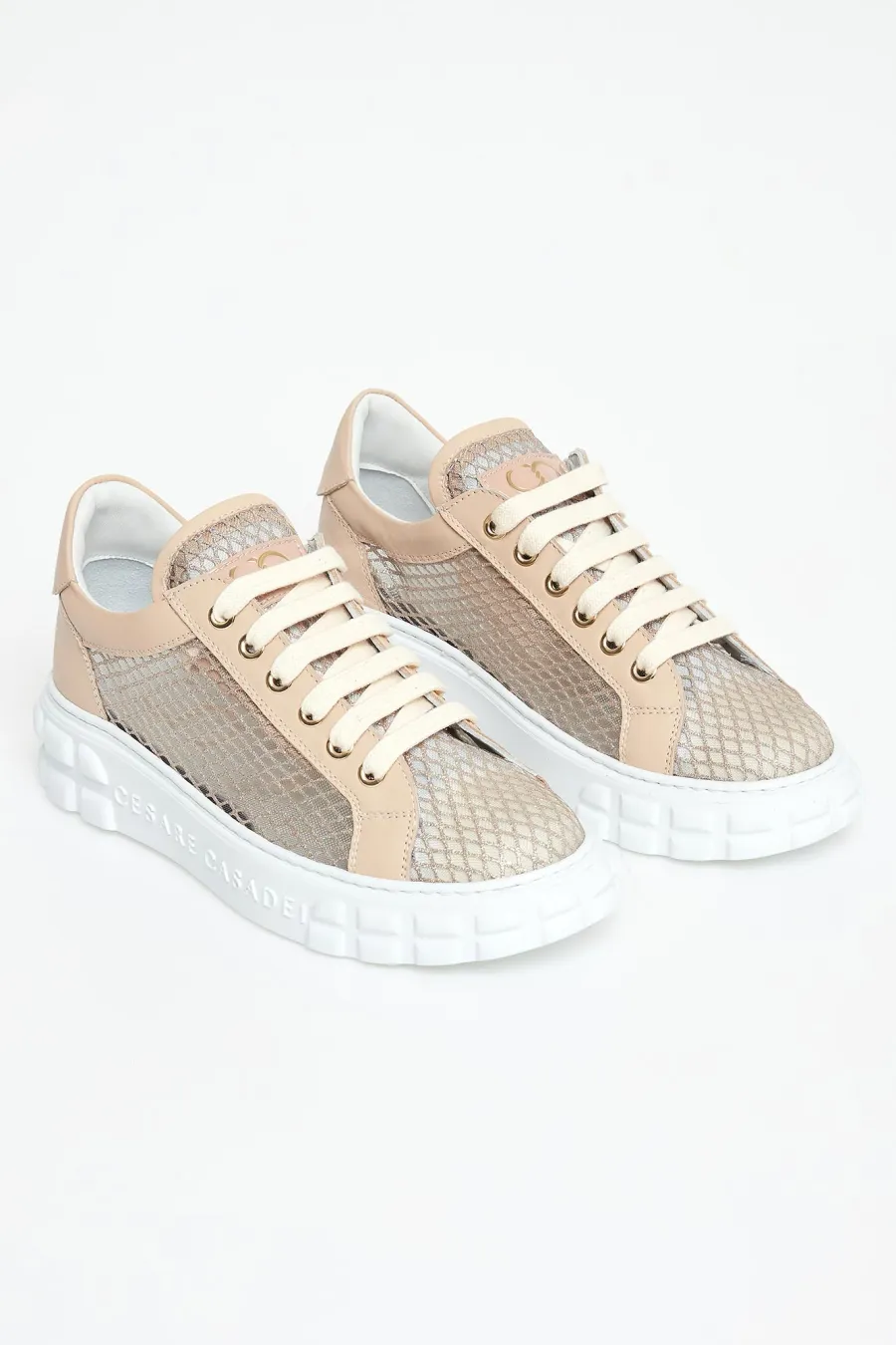 obrazek 1 Sneakersy damskie skórzane CESARE CASADEI Cesare Casadei