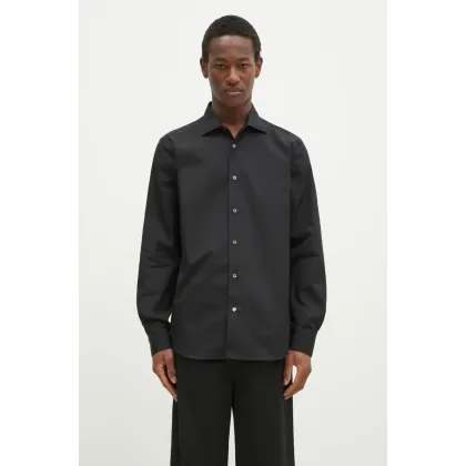 Zdjęcie Paul Smith koszula bawełniana męska kolor czarny slim z kołnierzykiem klasycznym M1R-790Y-M00050