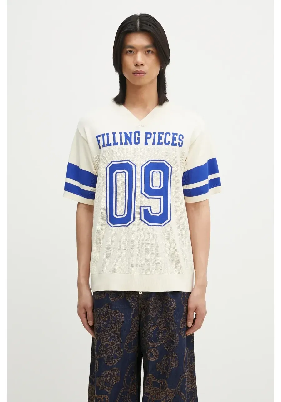 obrazek 1 Filling Pieces t-shirt Knit Jersey American Football męski kolor beżowy z nadrukiem 91099059936