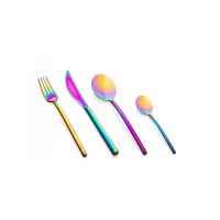 Picture Luxurious 30-piece Moka cutlery set from the Due Rainbow collection