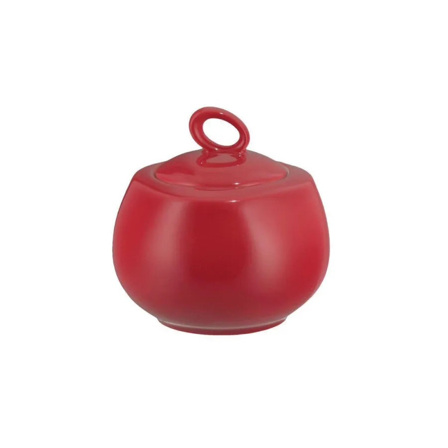 obrazek 1 Porcelanowa cukiernica w kolorze rubinowo czerwonym - Seltmann Weiden