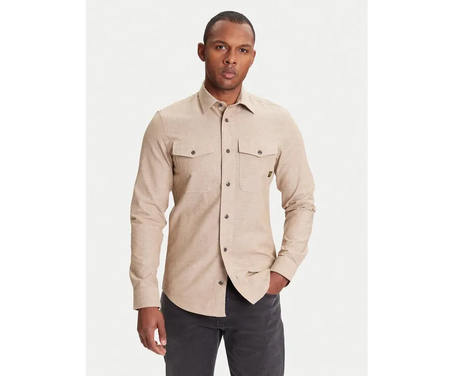 obrazek 1 G-Star Raw Koszula Marine D24963-D914 Beżowy Slim Fit