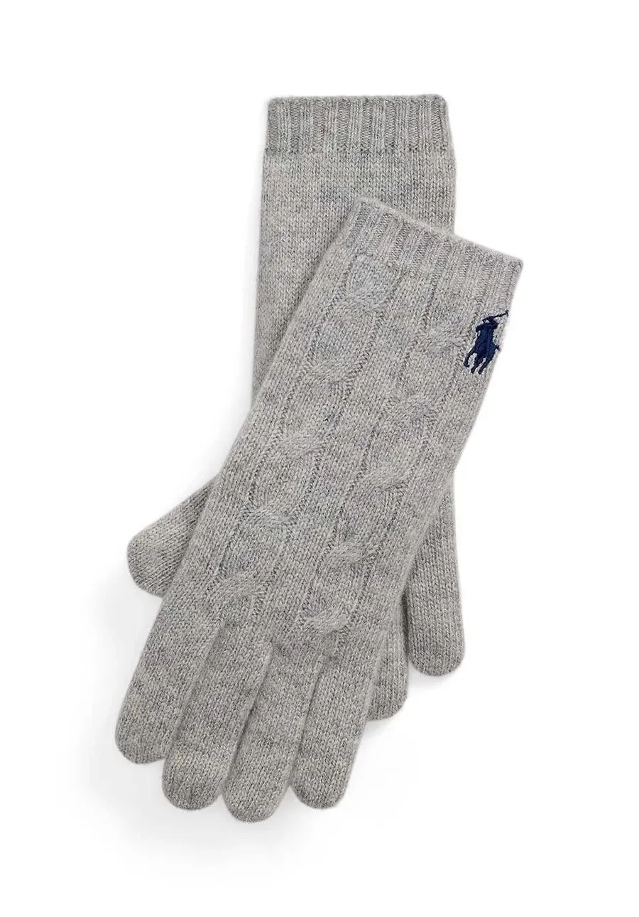 obrazek 1 Polo Ralph Lauren rękawiczki wełniane kolor szary 455956295