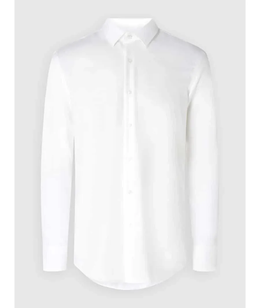obrazek 1 Koszula biznesowa o kroju slim fit z jednolitą fakturą