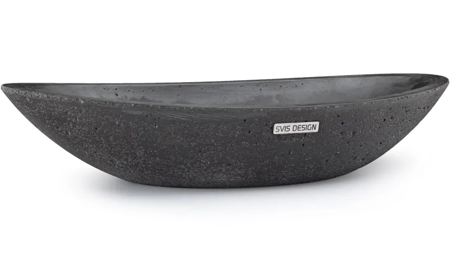 obrazek 1 Stylowa umywalka 60 cm ORION BRUSHED – bardzo ciemnoszary, bez dekoru, lakier matowy
