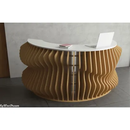 Zdjęcie Ekskluzywna lada recepcyjna ze sklejki