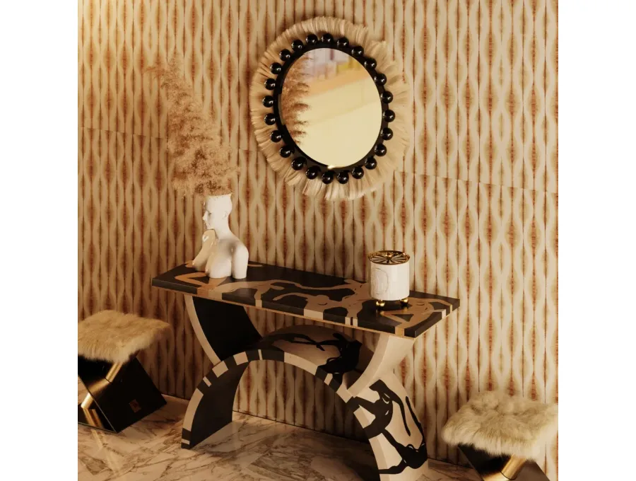 obrazek 6 Okrągłe lustro w niepowtarzalnej, designerskiej ramie