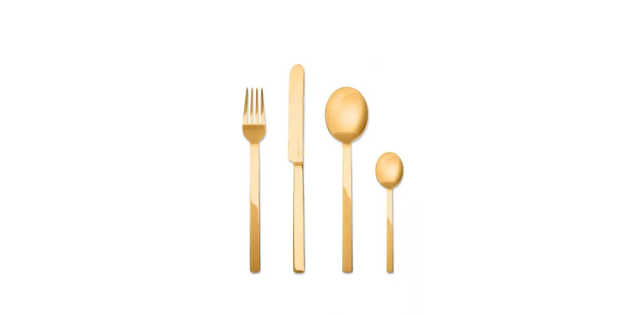 obrazek 1 Designerska włoska łyżeczka do espresso Stile Oro - komplet 6 szt.