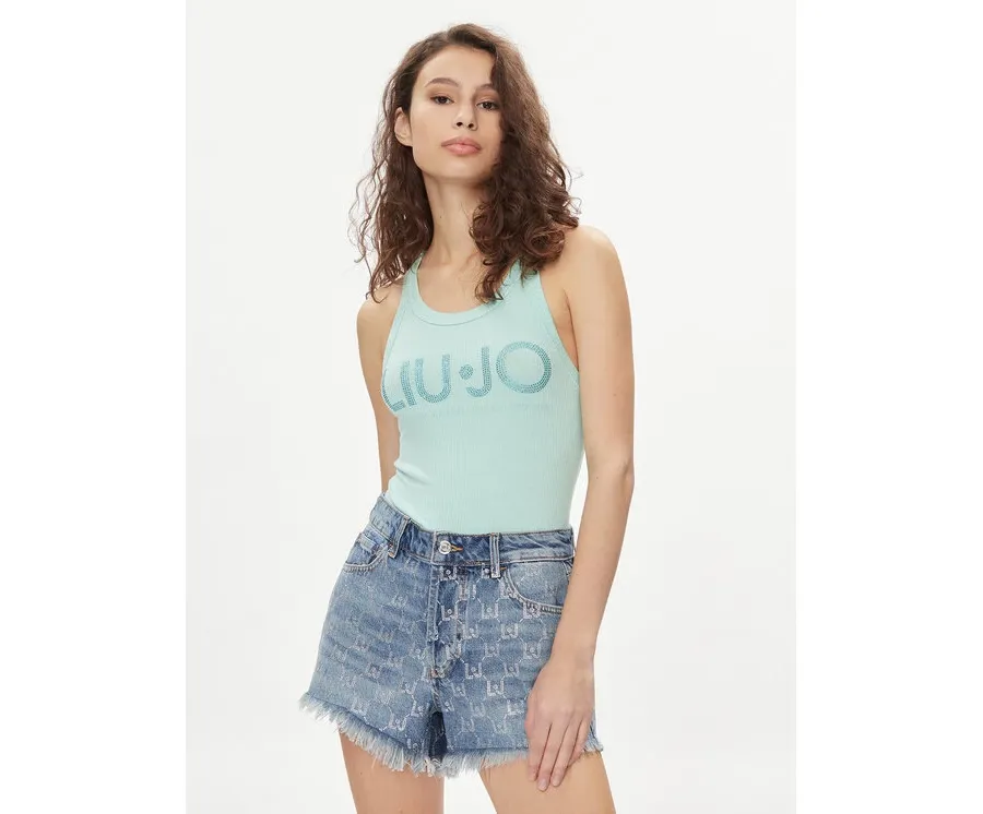 obrazek 1 Liu Jo Top MA4327 J4695 Zielony Slim Fit
