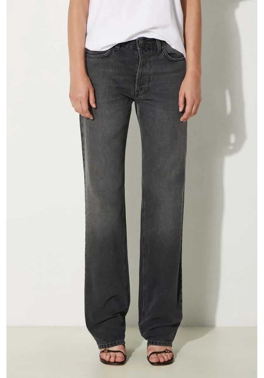 obrazek 1 Fiorucci jeansy Faded Black Straight Fit Jeans damskie high waist W01FPDJE075DN01DN05
