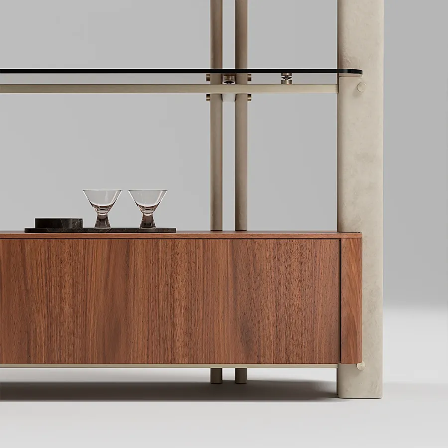 obrazek 29 Wspaniała włoska modernistyczna biblioteczka do salonu lub gabinetu