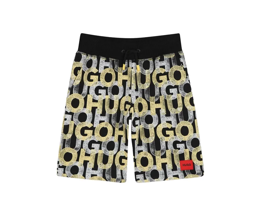 obrazek 1 HUGO Szorty sportowe G00368 D Czarny Regular Fit
