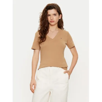 Zdjęcie Tommy Hilfiger T-Shirt WW0WW40584 Beżowy Slim Fit