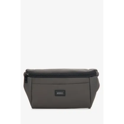 Zdjęcie Estro: Mała ciemnoszara nerka męska z pojemnymi kieszeniami