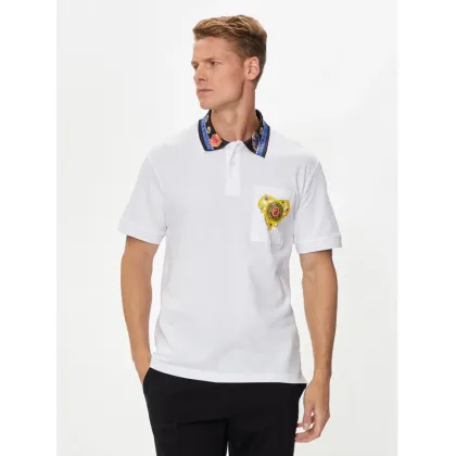 Zdjęcie Versace Jeans Couture Polo 76GAGT11 Biały Regular Fit